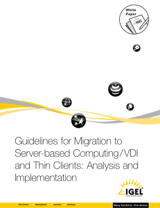 Guidelines for Migration to Server-based Computing