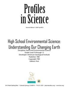 High School Environmental Science: Understanding Our