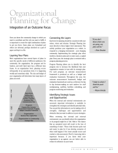 Organizational Planning for Change