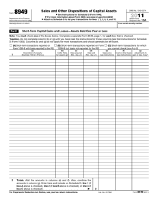 Form 8949 - Pillsbury Tax Page