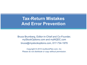 Tax Return Mistakes & Error Prevention