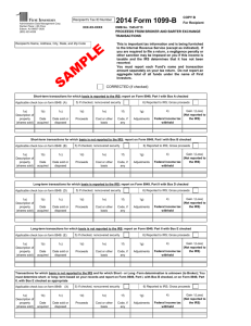 2014 Form 1099-B - Foresters Financial