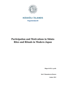 Participation and Motivations in Shinto Rites and Rituals