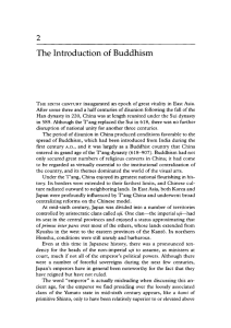 The Introduction of Buddhism