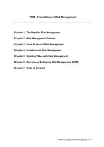 FRM - Foundations of Risk Management