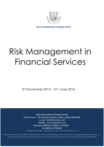 Risk Management in Financial Services