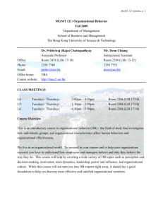 MGMT 121 - HKUST Business School