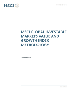 MSCI Global Investable Markets Value and Growth Index Methodology