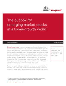 The outlook for emerging market stocks in a lower