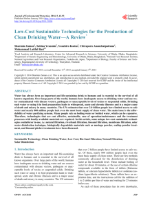 Low-Cost Sustainable Technologies for the Production of