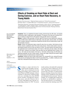 Effects of Smoking on Heart Rate at Rest and During Exercise, and