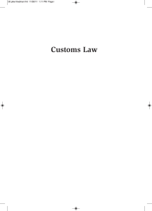 Customs Law - Carolina Academic Press