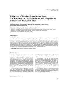 Influence of Passive Smoking on Basic Anthropometric