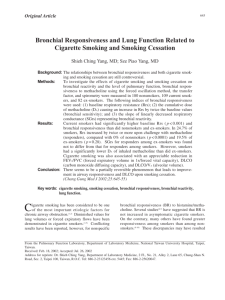 Bronchial Responsiveness and Lung Function Related to Cigarette