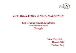 ETF MIGRATION & SKILLS SEMINAR Key Management Solutions