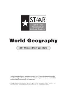 TX-EOC-World-Geography-Released-11 - Form 1 2011-9-28 13