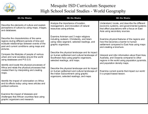 Mesquite ISD Curriculum Sequence High School Social Studies