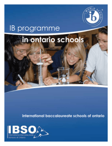 IB programme in ontario schools - Toronto Catholic District School