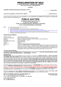 PROCLAMATION OF SALE PUBLIC AUCTION