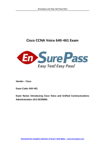 Latest Cisco EnsurePass CCNA Voice 640