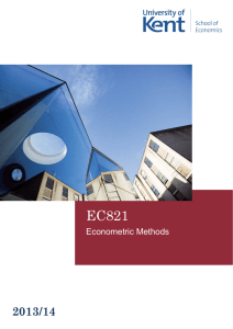 Econometric Methods - University of Kent
