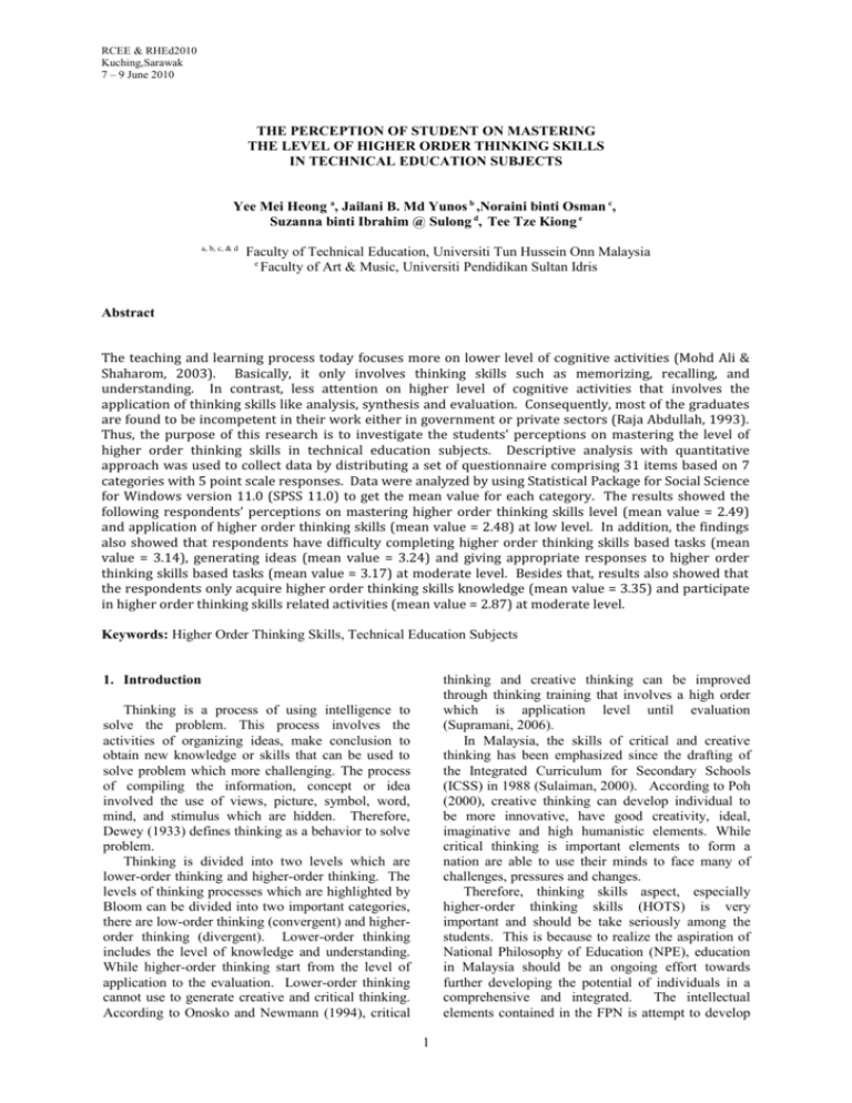 the-perception-of-students-on-mastering-the-level-oh-higher-order