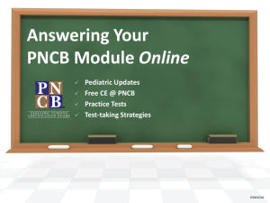 Guide to Answering your PNCB Module Online