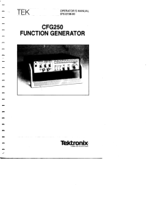 CFG250 FUNCTION GENERATOR