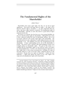 The Fundamental Rights of the Shareholder