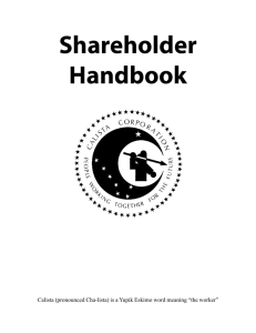 Shareholder Handbook - Calista Corporation