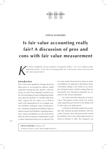 A discussion of pros and cons with fair value measurement