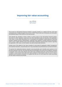 Improving fair value accounting