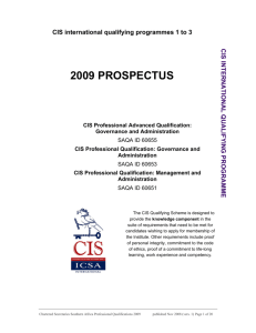 CIS Prospectus 2009