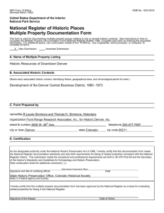 Multiple Property Documentation Form