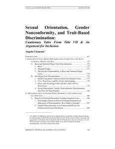 sexual orientation, gender nonconformity, and trait