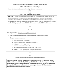 MEDICAL ASSISTING ADMISSION PROCESS FLOW CHART STEP
