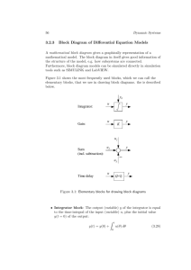 3.2.3 Block Diagram of Differential Equation Models