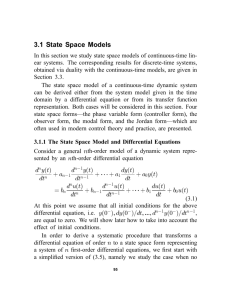 3.1 State Space Models