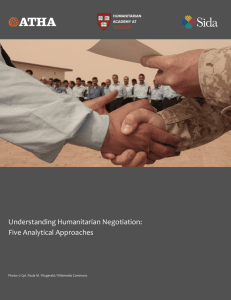 Understanding Humanitarian Negotiation: Five Analytical Approaches