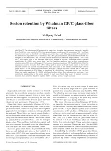 Seston retention by Whatman GF/C glass-fiber filters