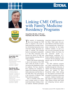 Linking CME Offices with Family Medicine Residency Programs
