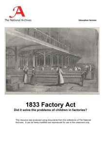 1833 Factory Act - The National Archives