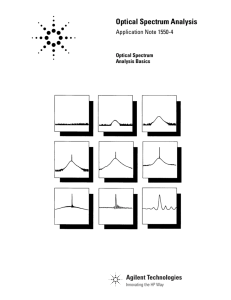 Optical Spectrum Analysis