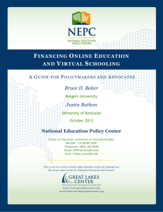 Financing Online Education and Virtual Schooling