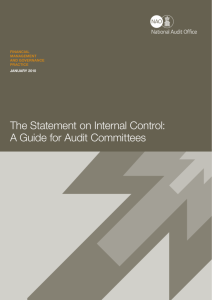 The Statement on Internal Control: A guide for audit committees