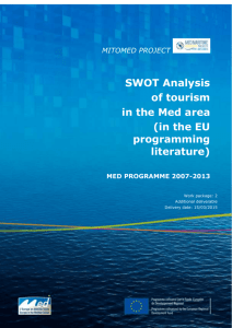 SWOT Analysis of tourism in the Med area (in the EU programming