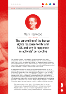 Mark Heywood - International HIV/AIDS Alliance