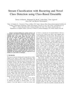 Stream Classification with Recurring and Novel Class