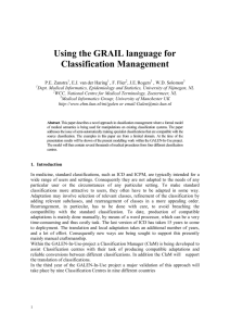 Using the GRAIL language for Classification Management