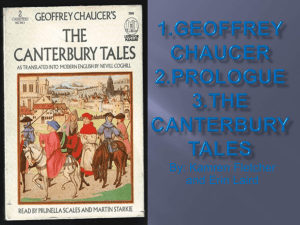 English!! CHaucer and The Canterbury Tales - Eckman